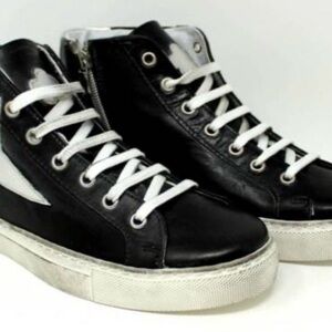 Black and White Star high top Sneakers